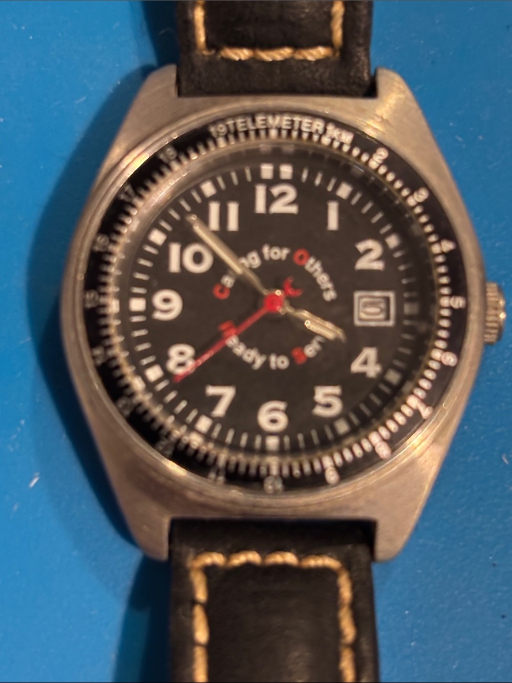Classic Black Dial Women's Watch with Black Leather Strap